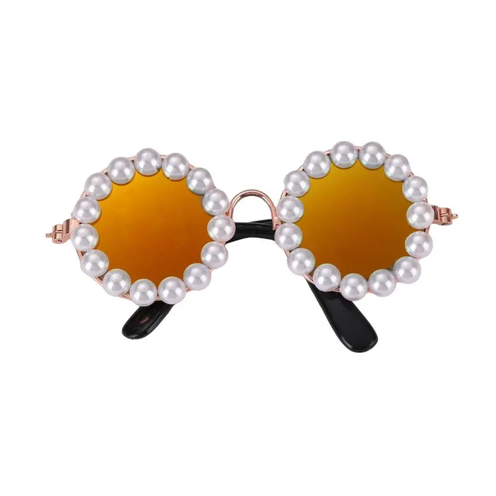 Pet Accessories with Artificial Pearls Pet Glasses Pet Sunglasses with Faux Pearls Decoration for Cats Dogs for Festivals