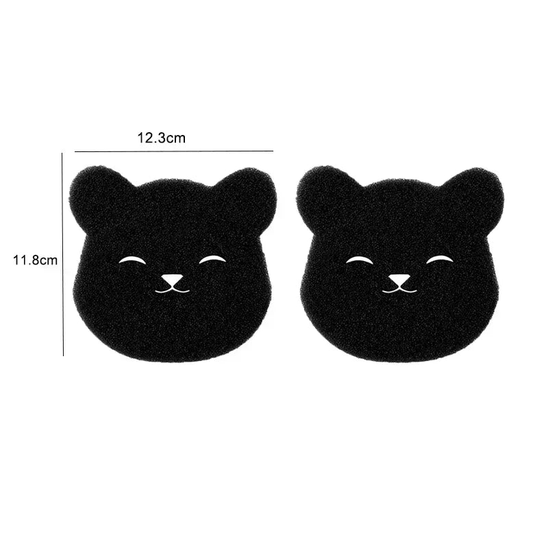 2Pcs Reusable Clothes Sofa Cat Dog Hair Cleaning Sponge Pet Hair Remover Bear Shape Laundry Ball Washing Machine Lint Catcher