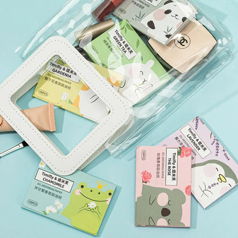 100Pcs new Face Oil Blotting Paper Protable Matting Face Wipes Facial Cleanser Oil Control Oil-absorbing Face Cleaning Tools