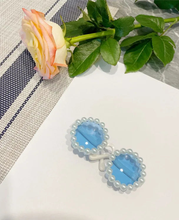 Pet Accessories Flower Sunglasses Circular Role Playing Glasses Photo Props Glasses For Cats And Small And Paracord Dog Leash