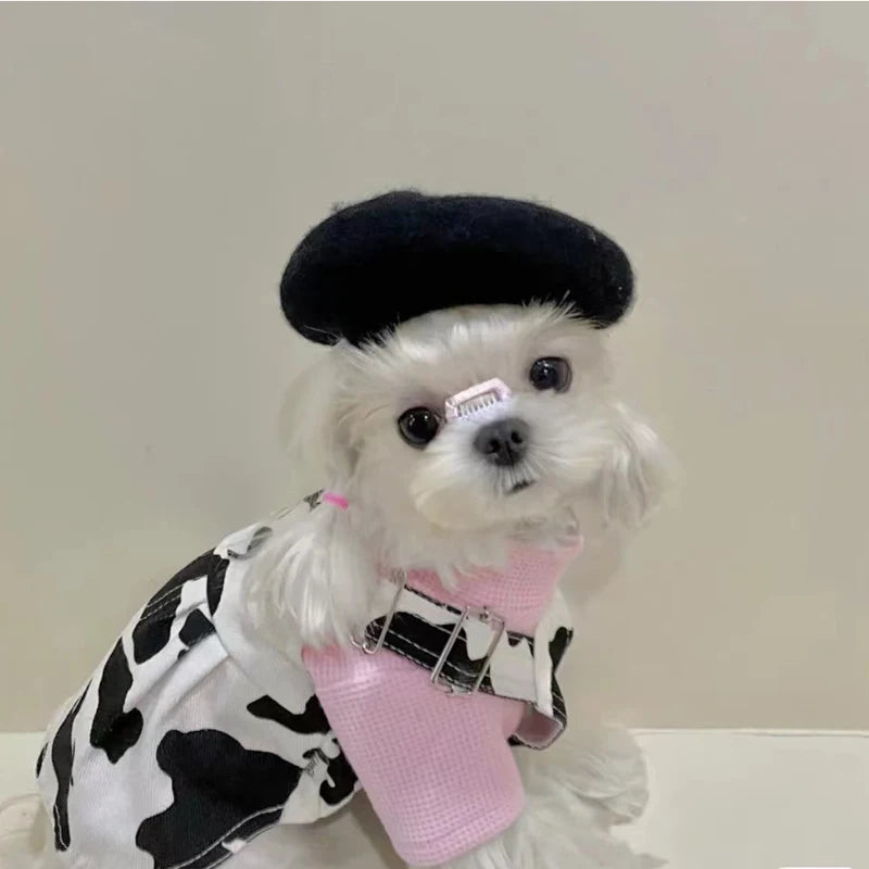 Pets Dog Hat Accessories Pets Grooming Dress Up Cap Cute Beret Mini Decorative Cat Headwear Puppy Painter Felt Hat