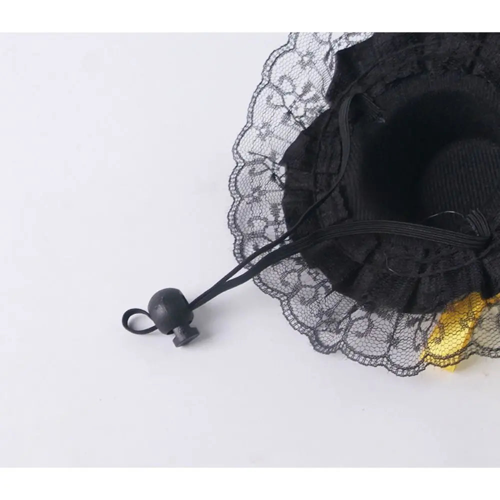 Pet Accessories Adjustable Pet Halloween Hat Sequin Elastic Band Cat Cosplay Hat British Style Pet Decorative Hat Pet Party