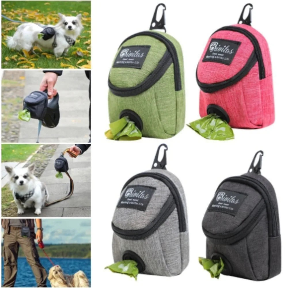 Portable Dog Training Treat Bag Outdoor Pet Dog Treat Pouch Puppy Snack Reward Waist Bag Dog Poop Bag Dispenser Pet Accessories