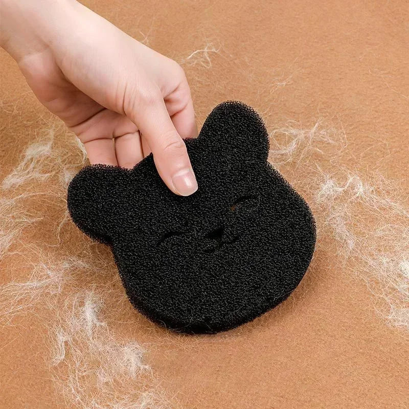 2Pcs Reusable Clothes Sofa Cat Dog Hair Cleaning Sponge Pet Hair Remover Bear Shape Laundry Ball Washing Machine Lint Catcher