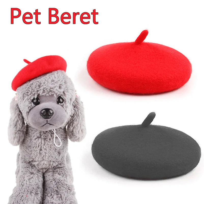 Pets Dog Hat Accessories Pets Grooming Dress Up Cap Cute Beret Mini Decorative Cat Headwear Puppy Painter Felt Hat