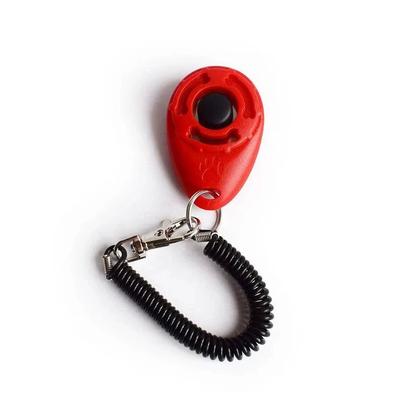 Dog Training Clicker Aid Adjustable WristStrap Sound Plastic Pet Cat Click Trainer Key Chain Dog Repeller Dog Supplies ﻿