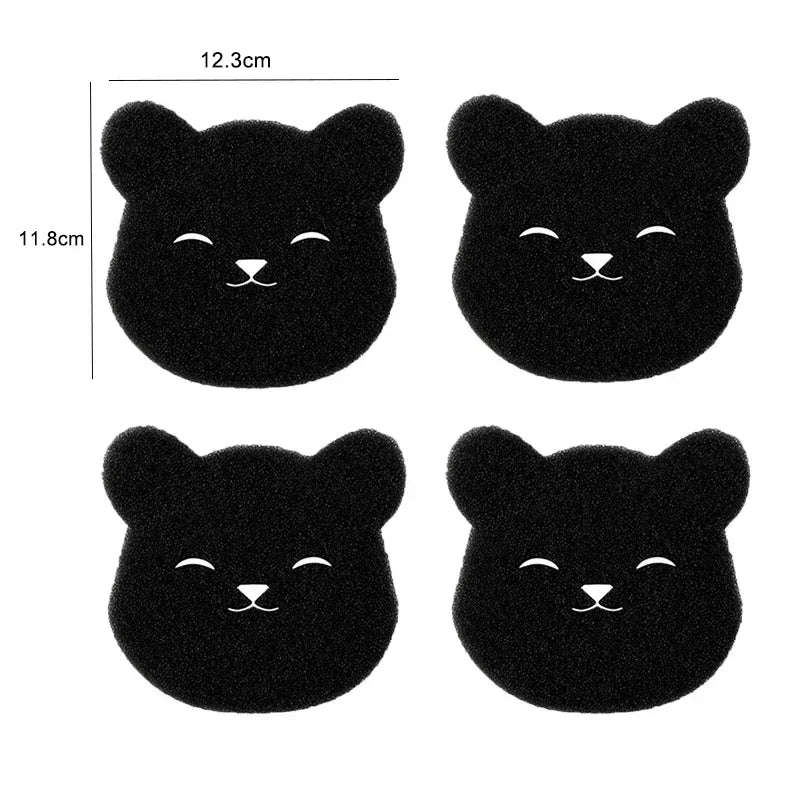 2Pcs Reusable Clothes Sofa Cat Dog Hair Cleaning Sponge Pet Hair Remover Bear Shape Laundry Ball Washing Machine Lint Catcher